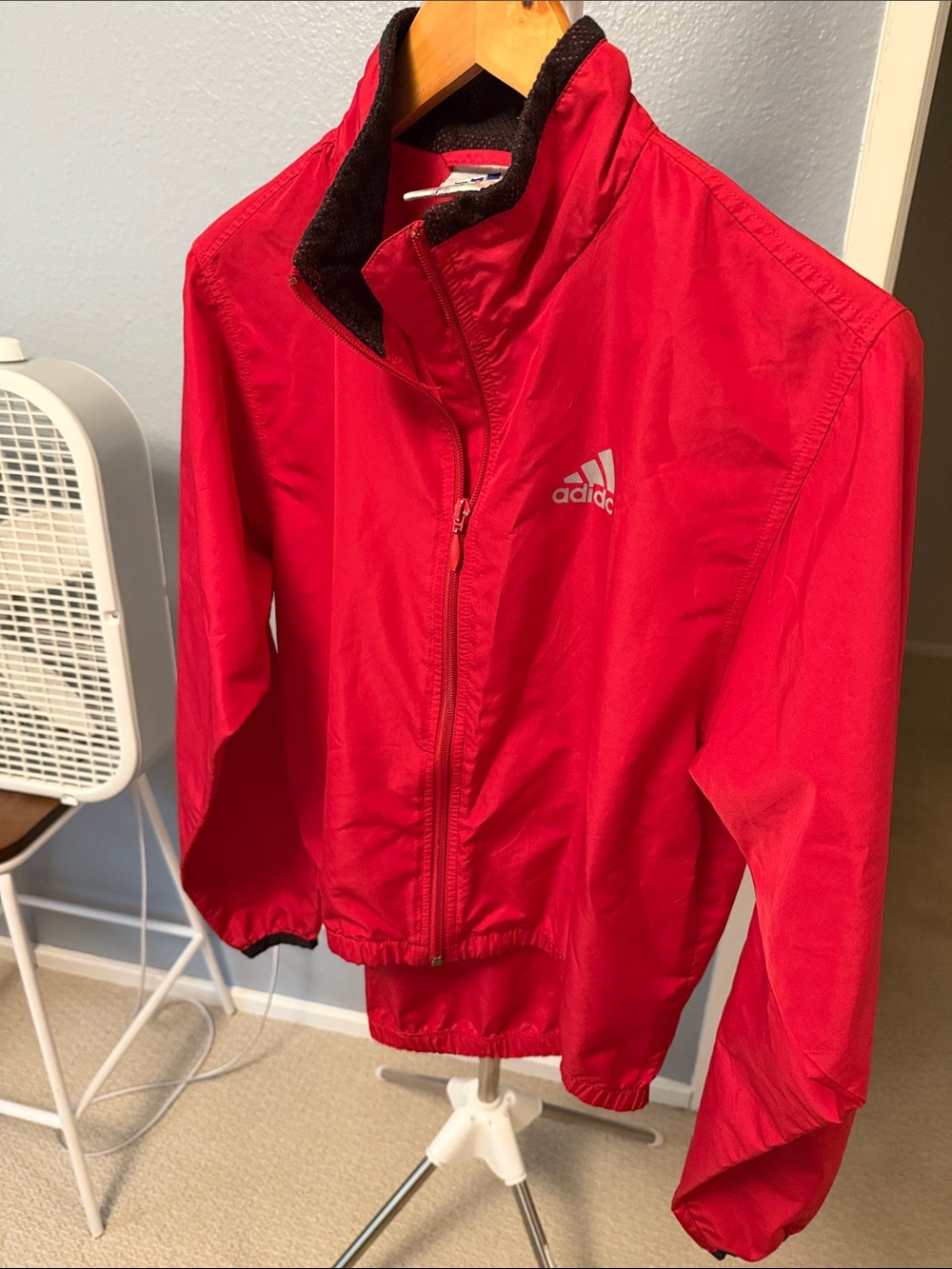 adidas Kids Bright Red Lightweight Rain Jacket
